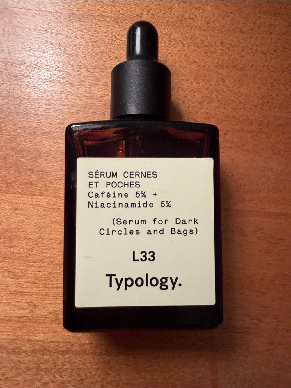 Typology L33 Eye Serum for Dark Circles - Black/Brown Bottle